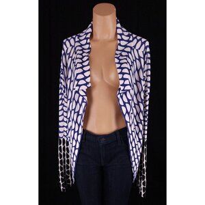 Diane von Furstenberg Yenee Mesh Jacket Size Medium Lagenlook
